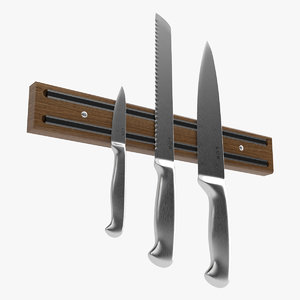 3d knife set magnet model