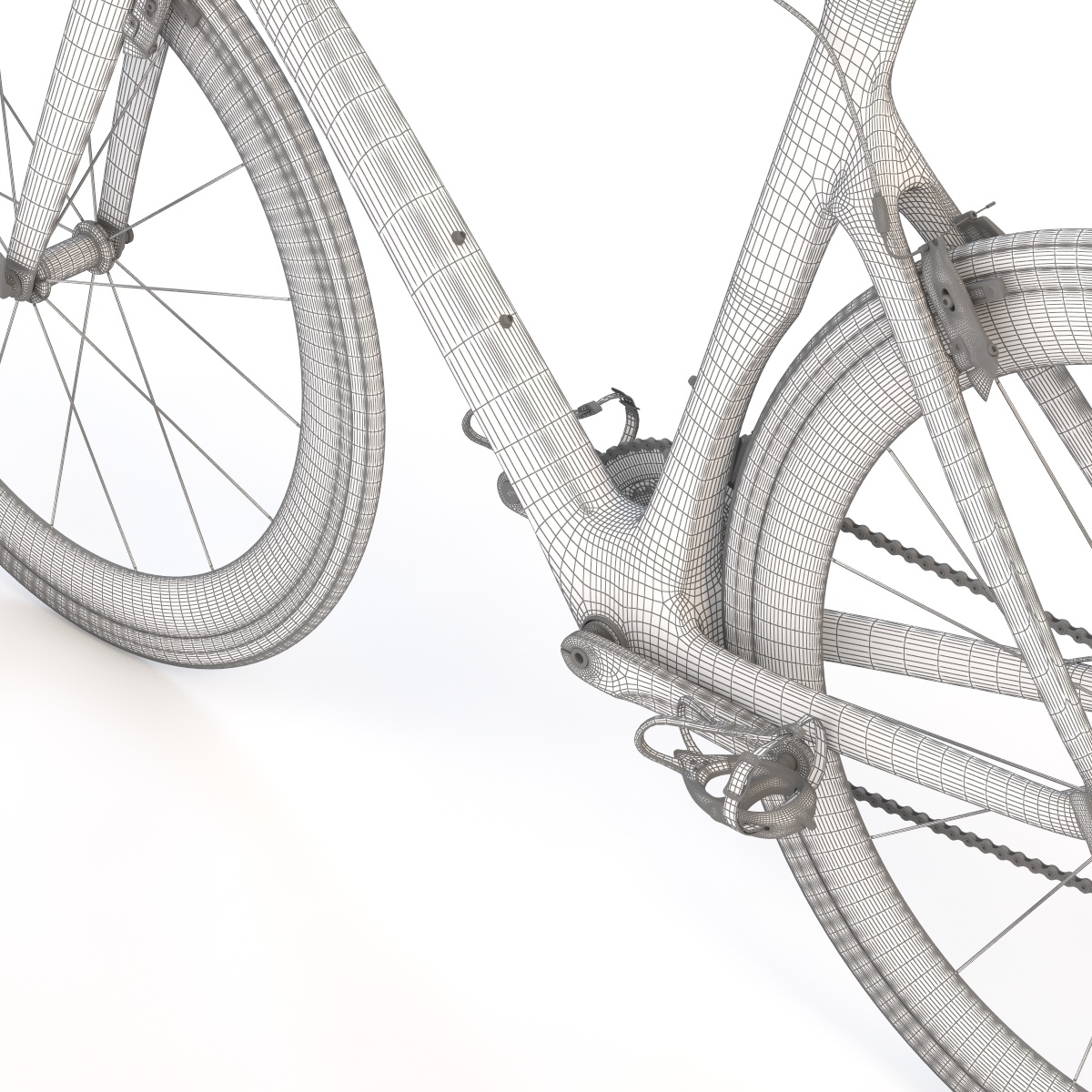 逼真的巨型推进高级sl-2绿蓝色轻量级短跑自行车3d模型