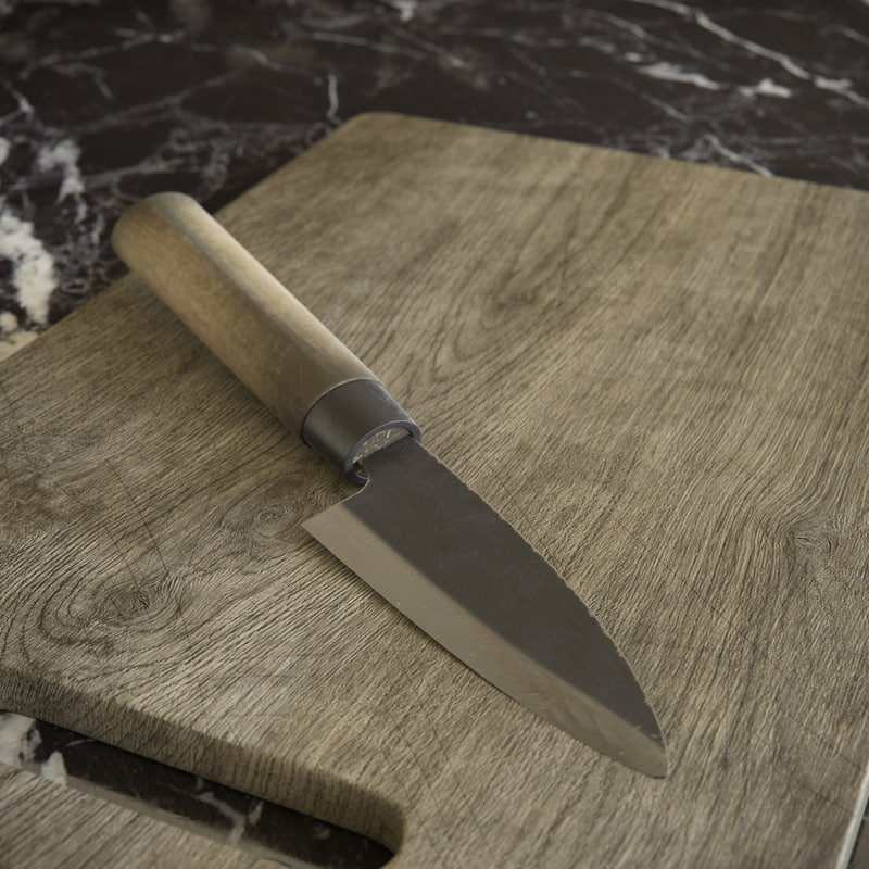 3d model japanese knife cutting