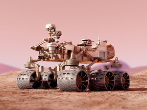 realistic curiosity rover mars 3d max