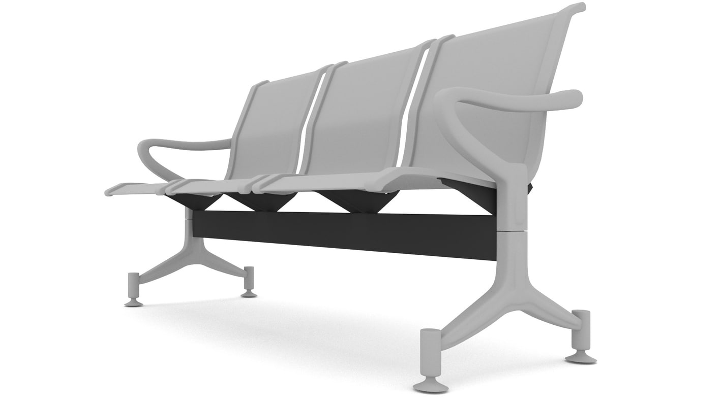blender steel bench obj
