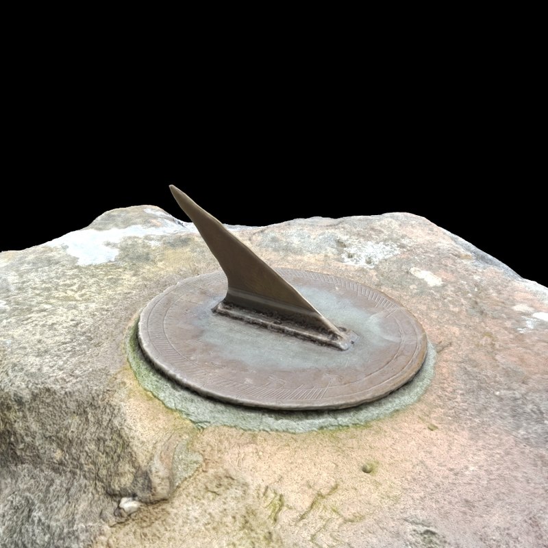 3d sundial rock model