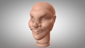 head puppet brighella 3d model