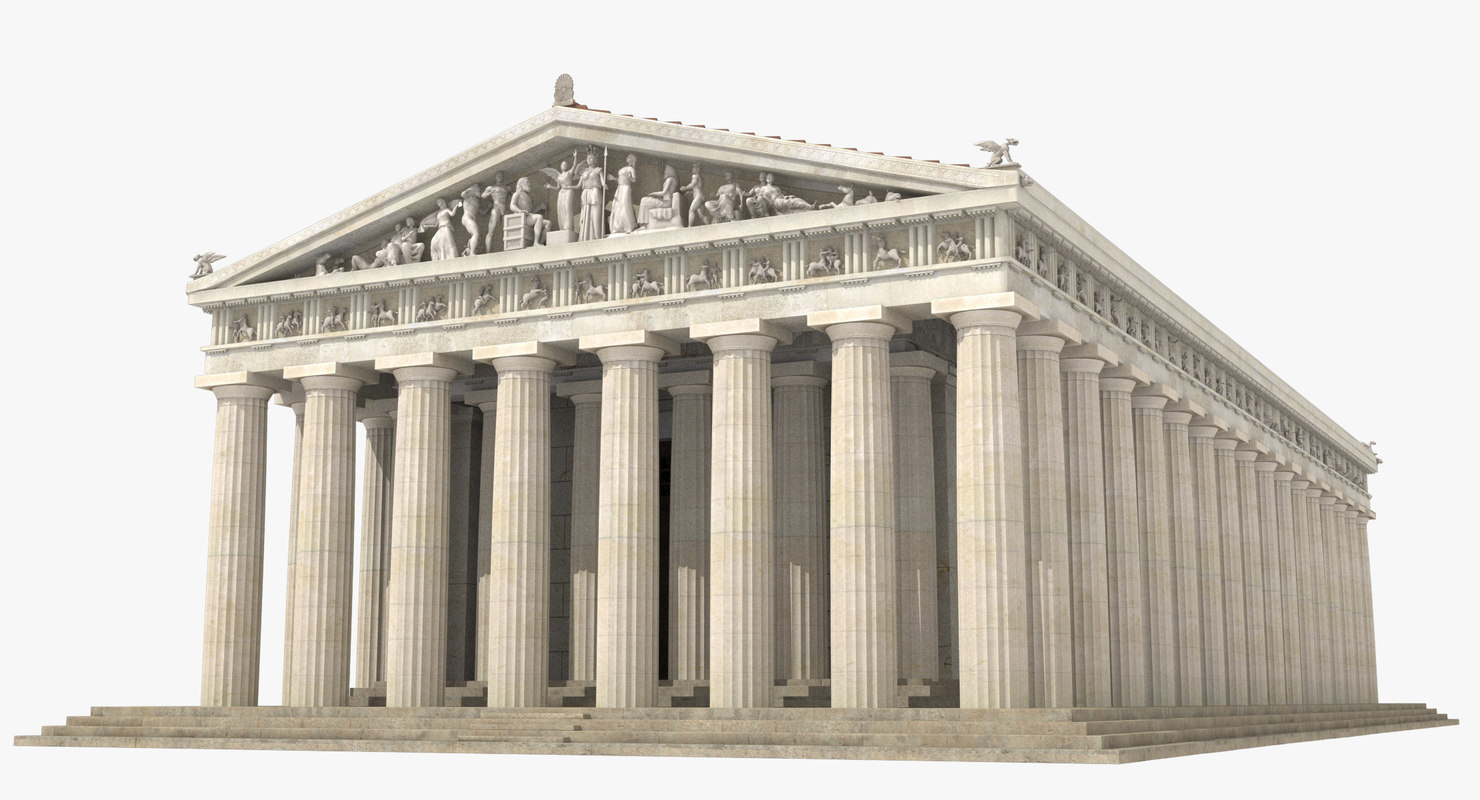 3d Parthenon Temple Landmark Model