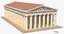 3d parthenon temple landmark model
