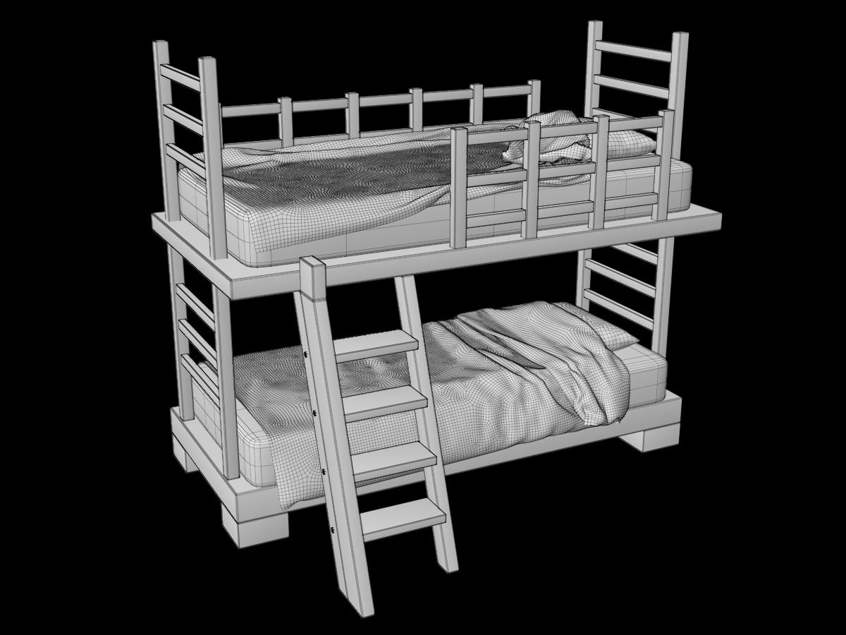 3d model of bunk bed