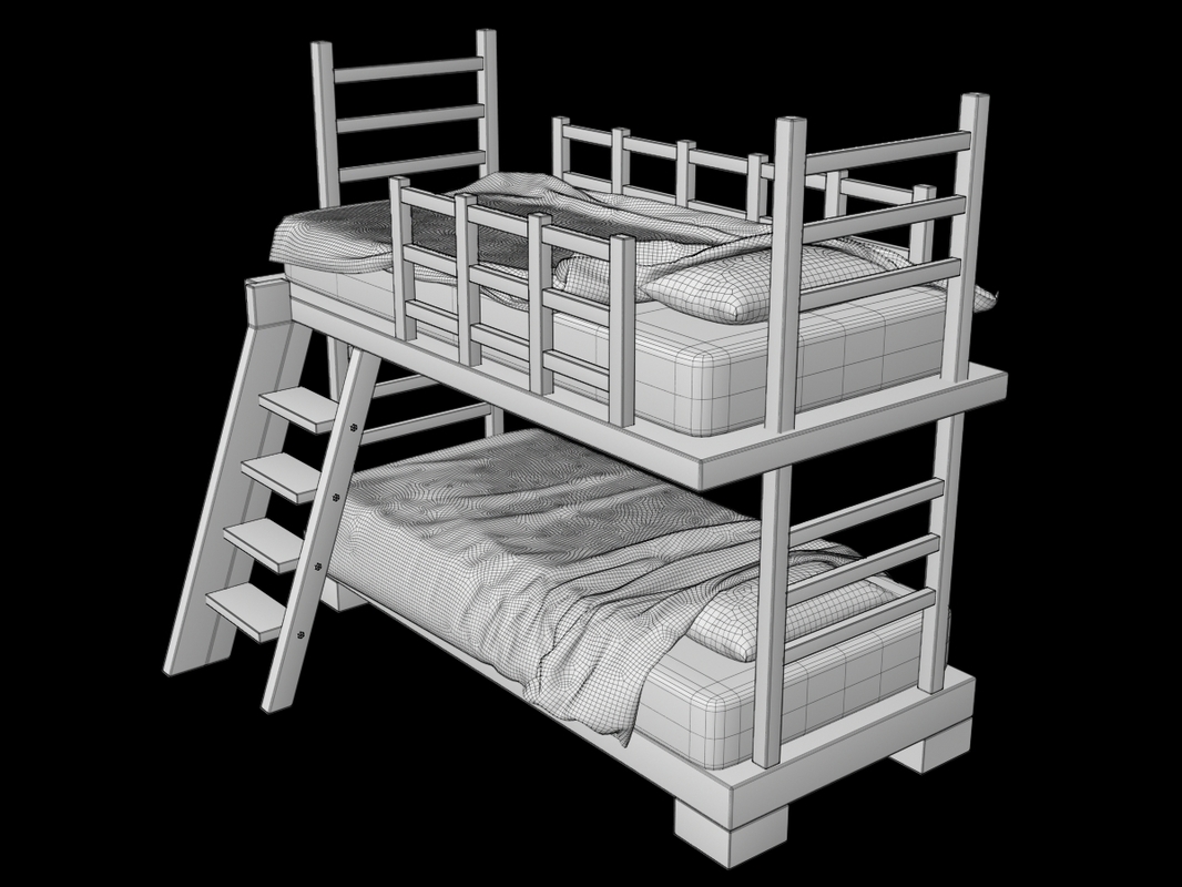 3d model of bunk bed