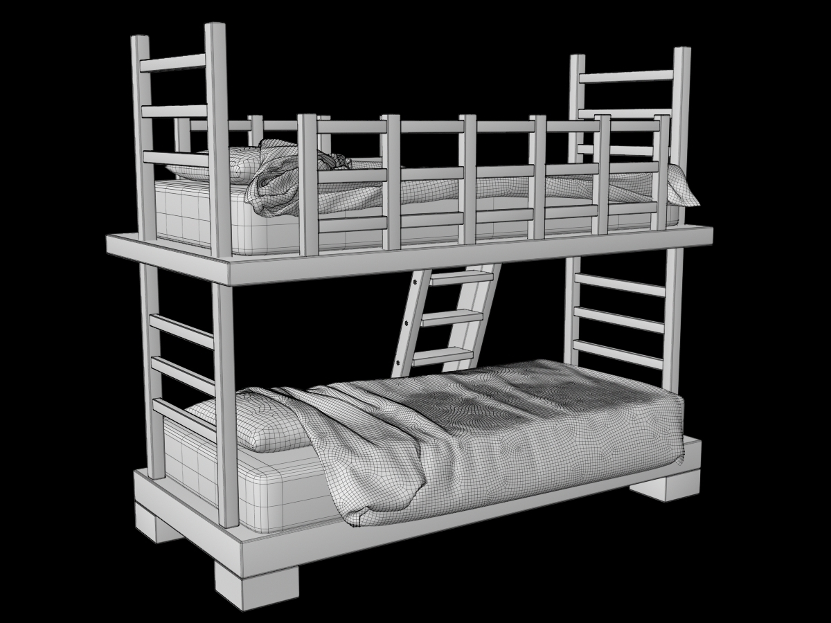 3d model of bunk bed