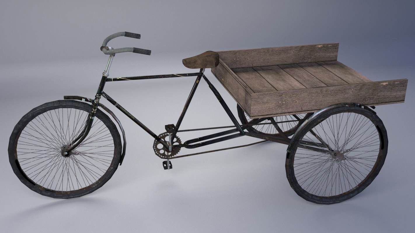 3d model loading cycle rickshaw