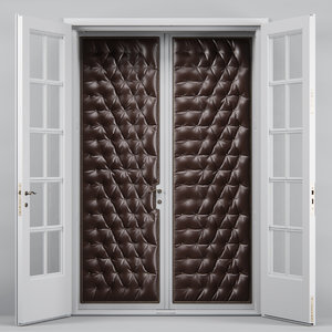 double tufted glass doors max
