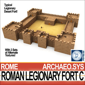 3d model roman legionary fort c