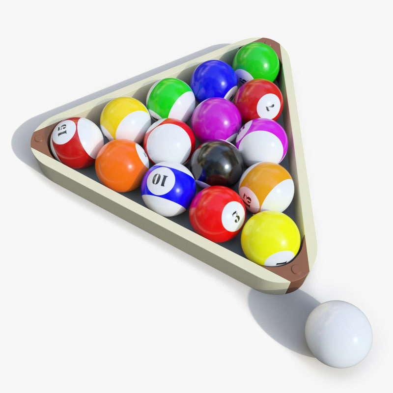 x realistic billiards ball 01