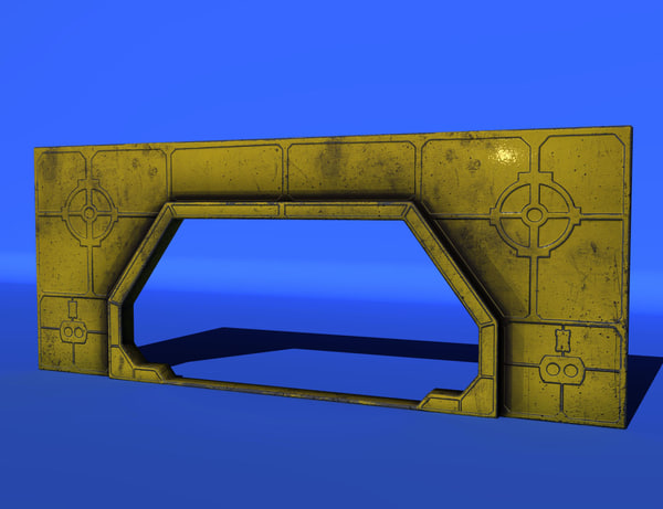 宇宙飞船的门3d模型