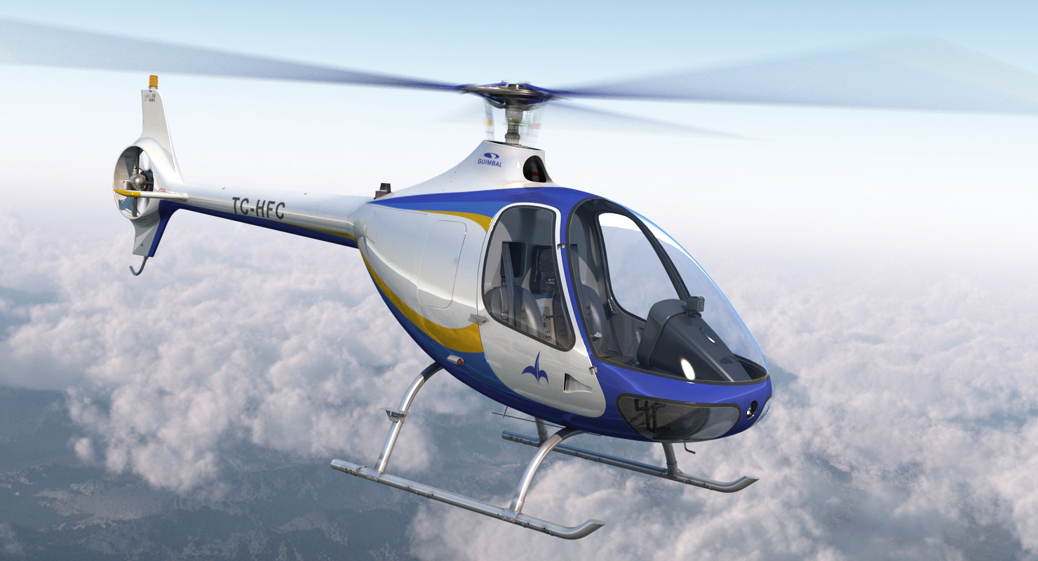 training helicopter guimbal cabri g2 rigged