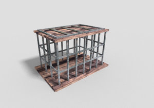 3d dungeon cage model