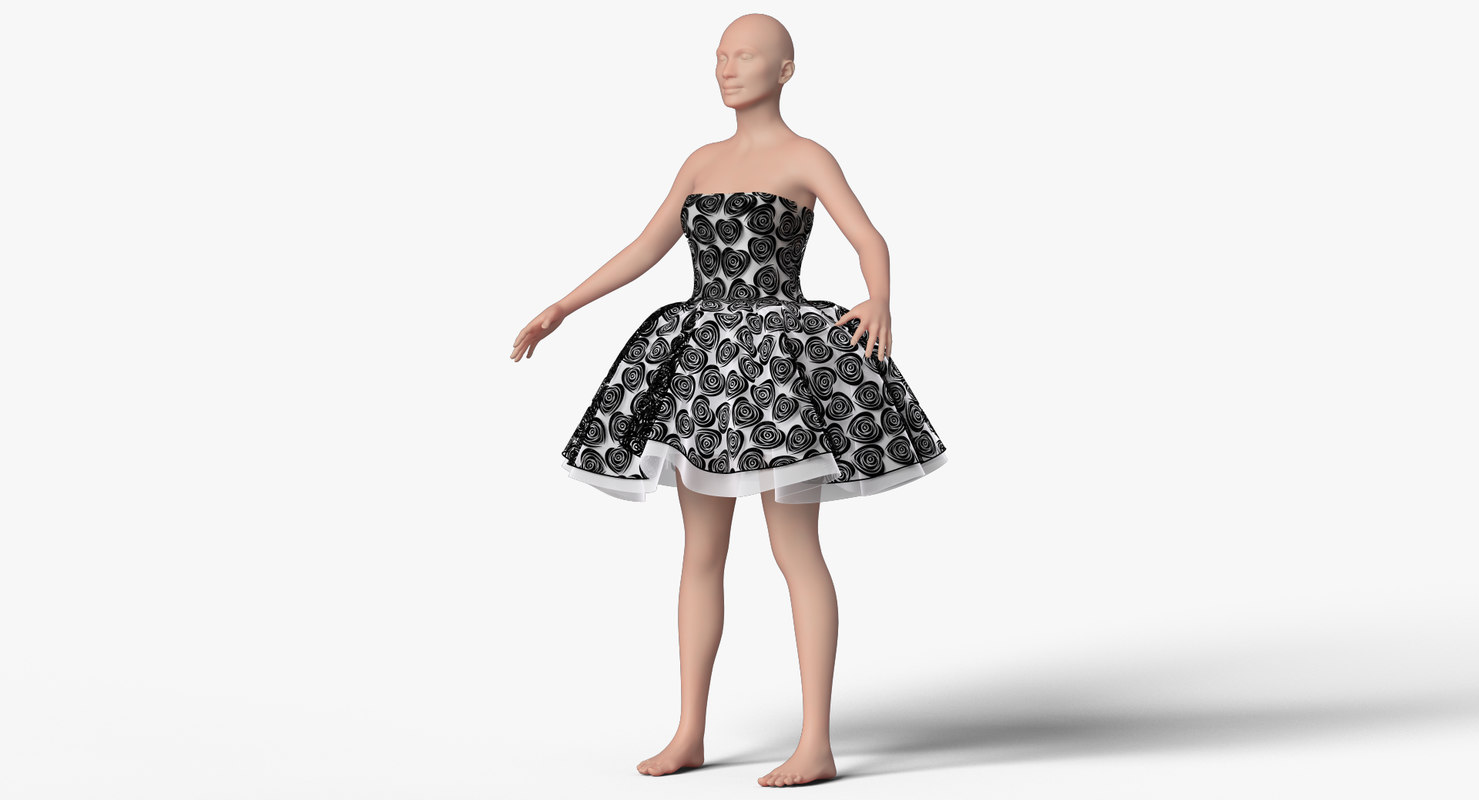 dress female mannequin 3d model