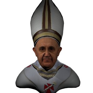 pope francis 3d model