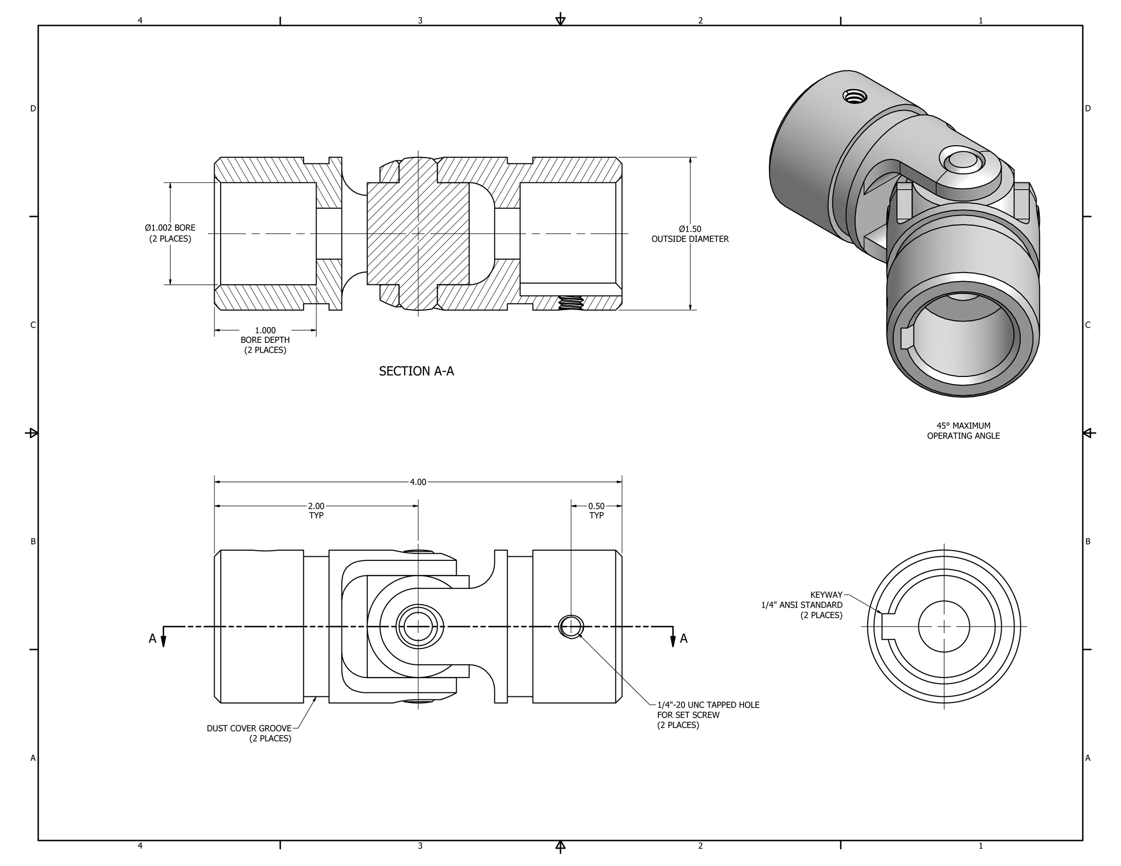 universal joint 3d model