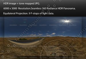 NEAR AN EMPTY ASPHALT ROAD THROUGH ROLLING STRAW COVERED HILLS, 360 PANORAMA "539