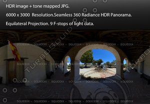 CALIFORNIA MISSION EXTERIOR CORRIDOR , 360 PANORAMA "540