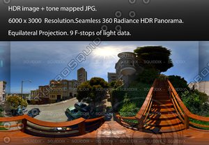 ON THE MACONDRAY STEPS IN SAN FRANCISCO # 1, 360 PANORAMA "554