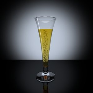 3d model champagne glass