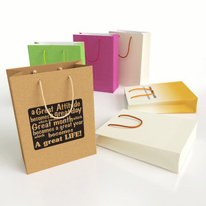 shopping bag gift colors 3d model