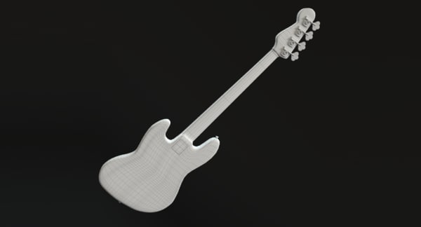 3d bass guitar model