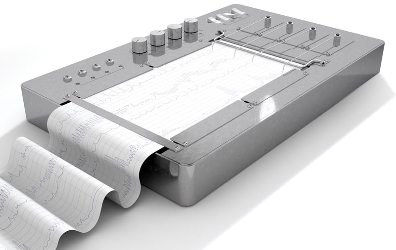 3d metal polygraph machine model