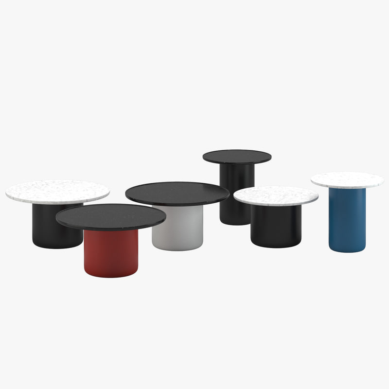 3d B Italia Button Tables