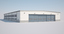 hangar warehouse 3d model