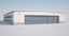 hangar warehouse 3d model