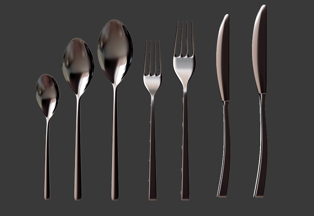 3d cutlery set