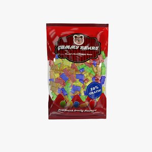 gummy bears bag 3d max