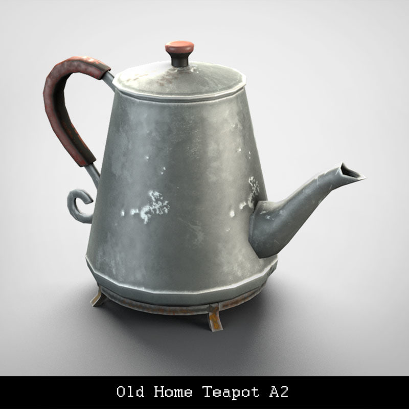 old home teapot obj