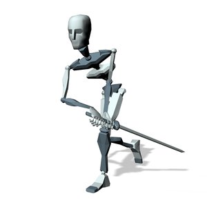 Samurai run forward
