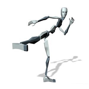 Male walk to pushing kick