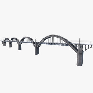 realistic railway bridge 3d max