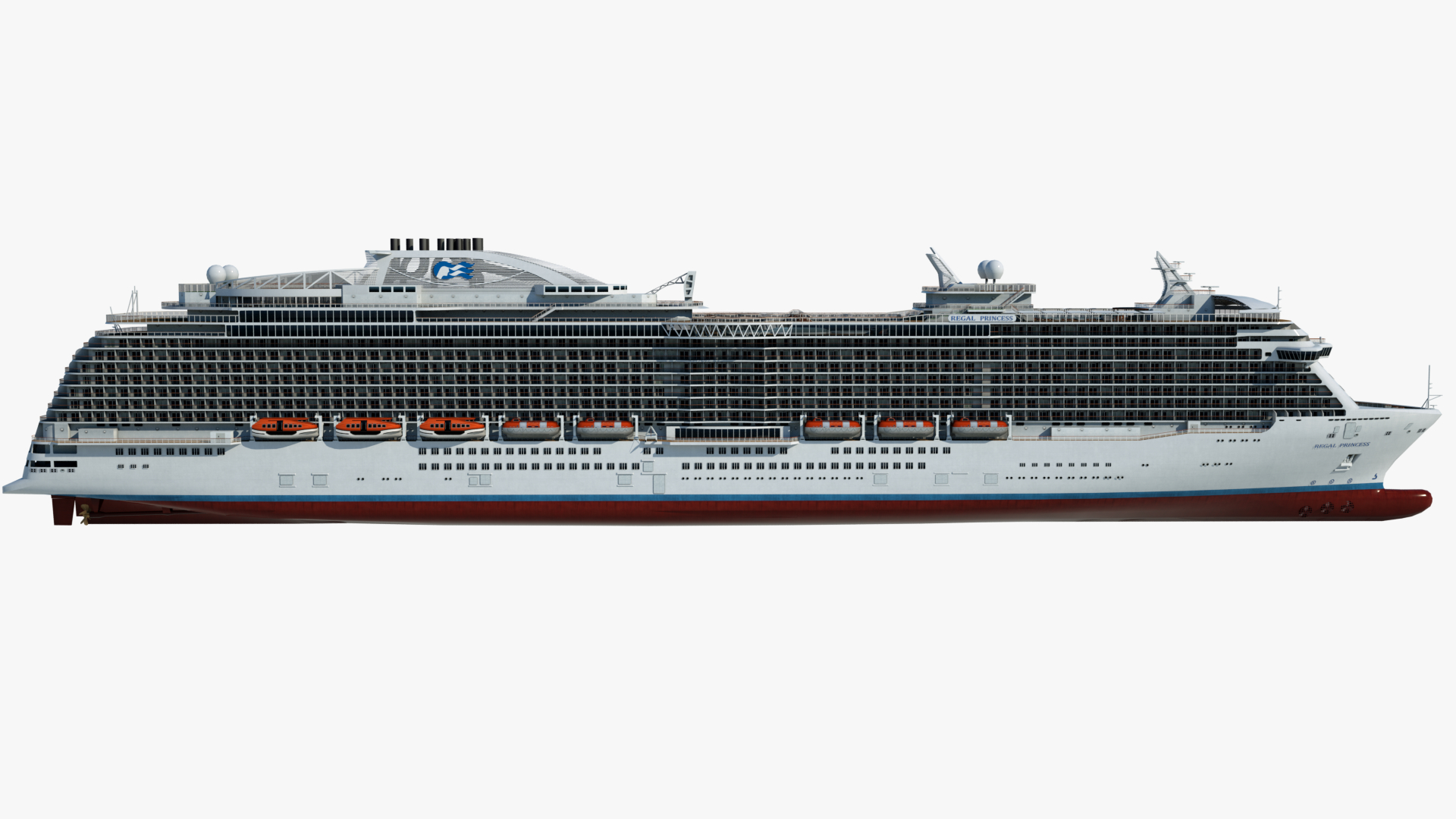 cruise vessel regal princess 3d max