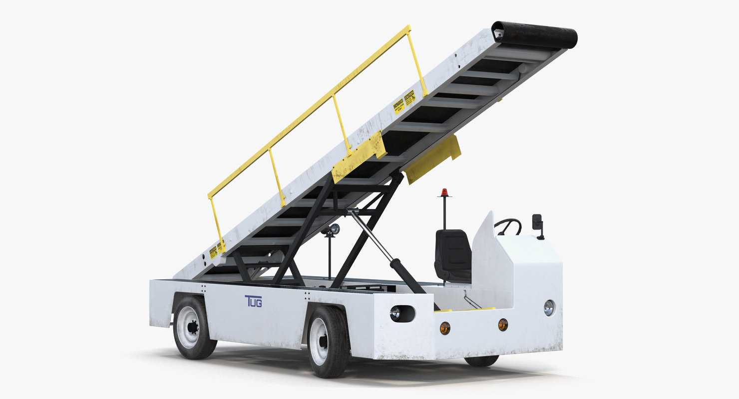 3d airport conveyor belt loader
