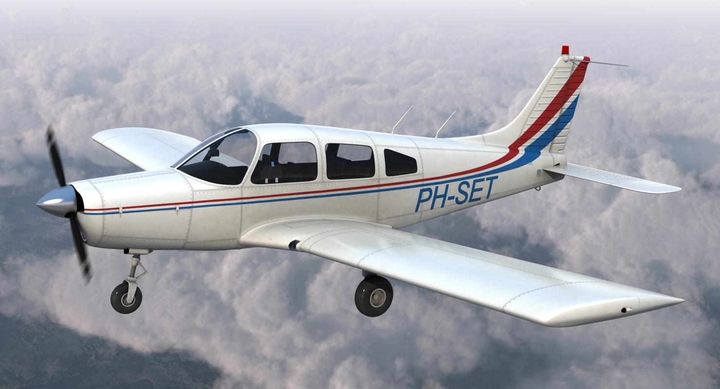 民用飞机piper pa-28-161切诺基索具3d模型