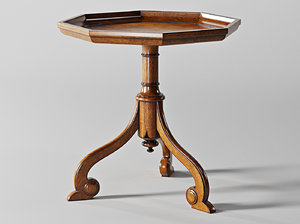 baker mahogany tripod table 3d model
