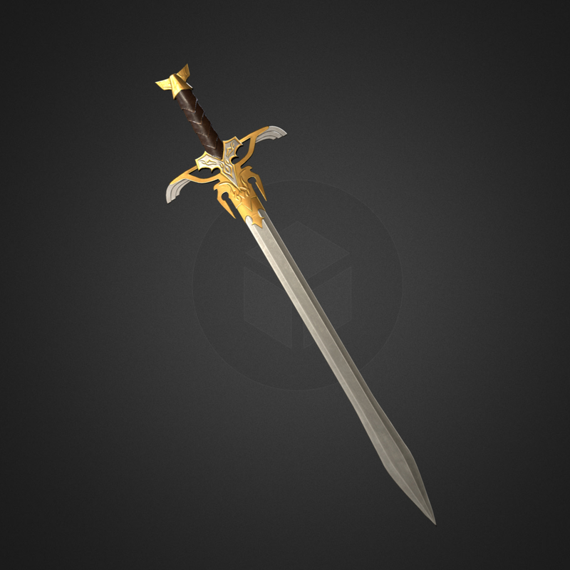 fantasy medieval sword games 3d model