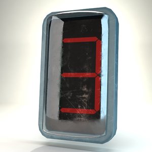 electronic display numbers 3d model
