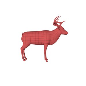 3d base mesh elk deer
