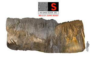3d cave wall scan 8k model