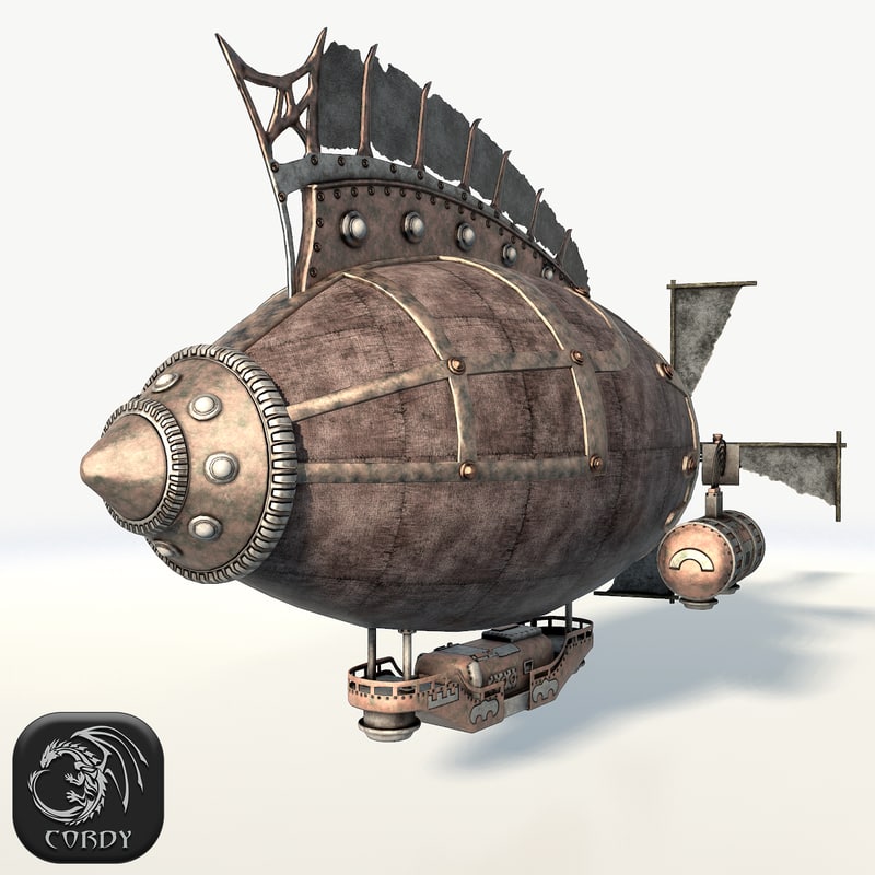 Steampunk Blimp Model