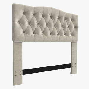 cleveland upholstered headboard 3d max