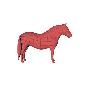 base mesh pony 3d model