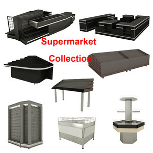 supermarket market 3d model